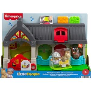 NIB Fisher-Price Little People Horse Stable Playset - Friendly Horses Pony